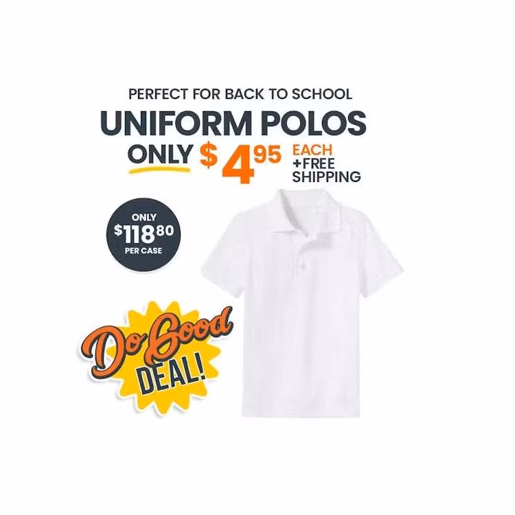 Uniform Polos - 2XLWhite Short Sleeve