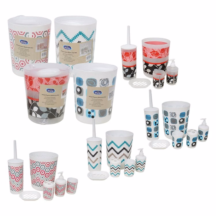Bathroom Essentials Sets - 7 Pieces 4 Designs