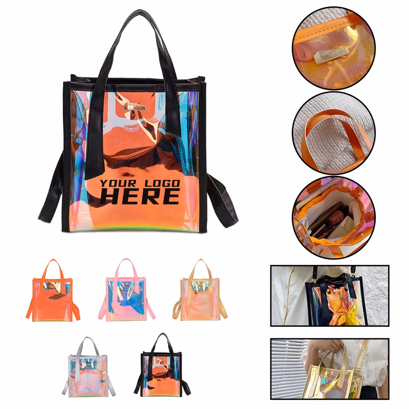 Waterproof Rainbow Transparent Shoulder Handbag 