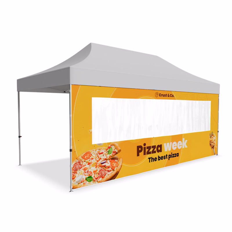 20ft Full Tent Wall Only w/Single Window - 2 Side Imprint