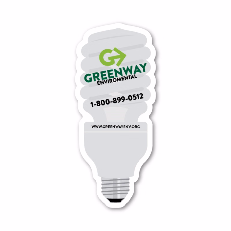 Green-Lightbulb Magnet - 1.75" x 4" - 20 mil