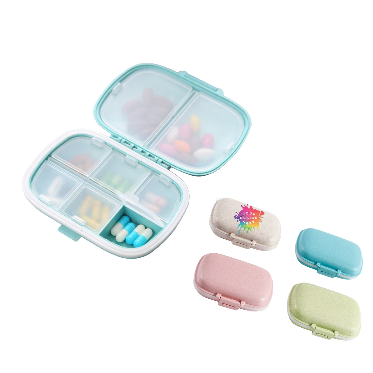 Full Color Travel 8-Grid Pill Case 1