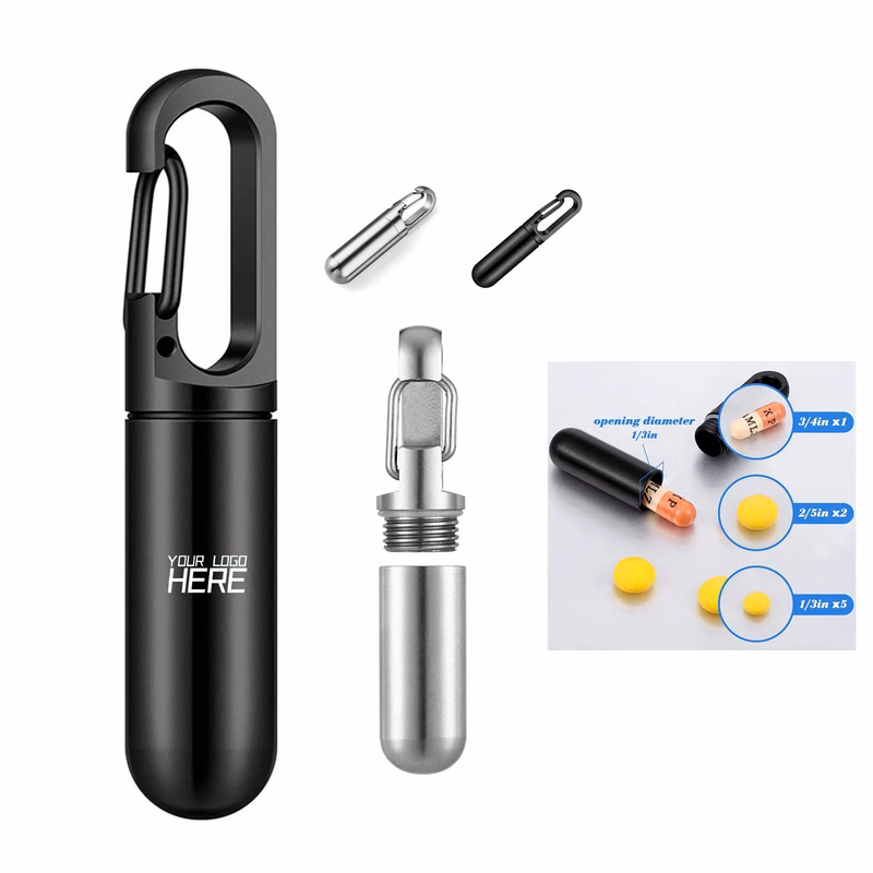 Travel Metal Pill Bottle