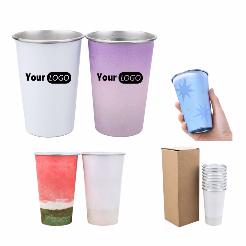 Custom Aluminum Color Changing Cup with Logo Printing