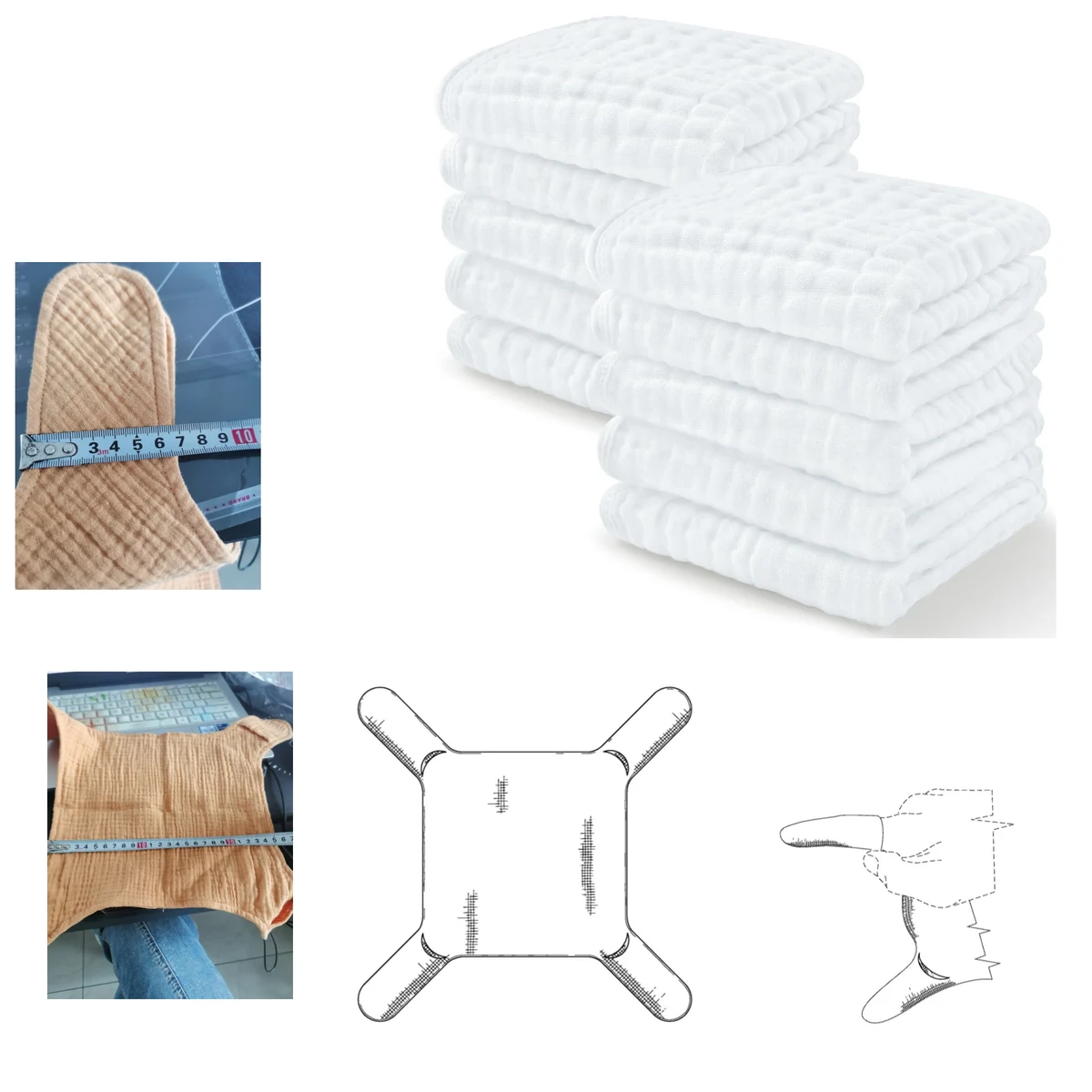 Baby Muslin Washcloth 1