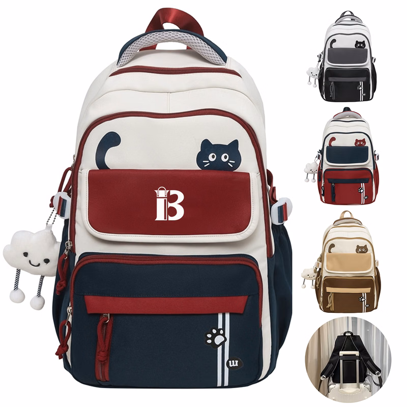 Large Capacity Nylon Backpack w/ Pendant