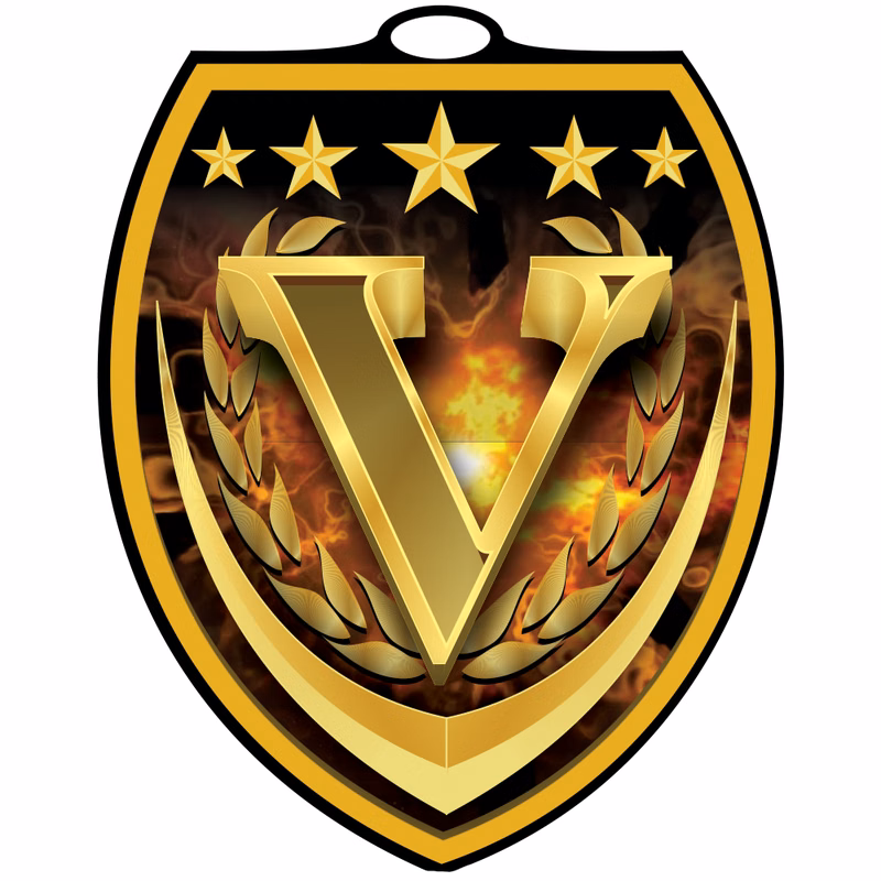 Victory Vibraprint™ Shield Medallion (3")