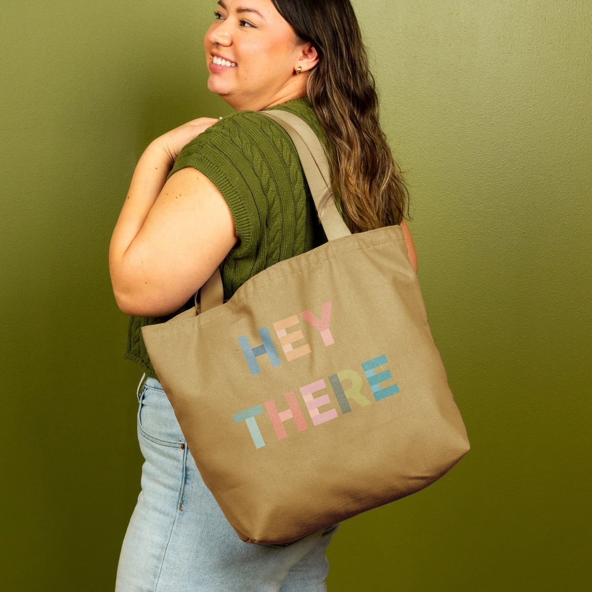 Daily Grind Super Size - 4Cp Pigment Dyed Canvas, custom tote bag with logo imprint 1