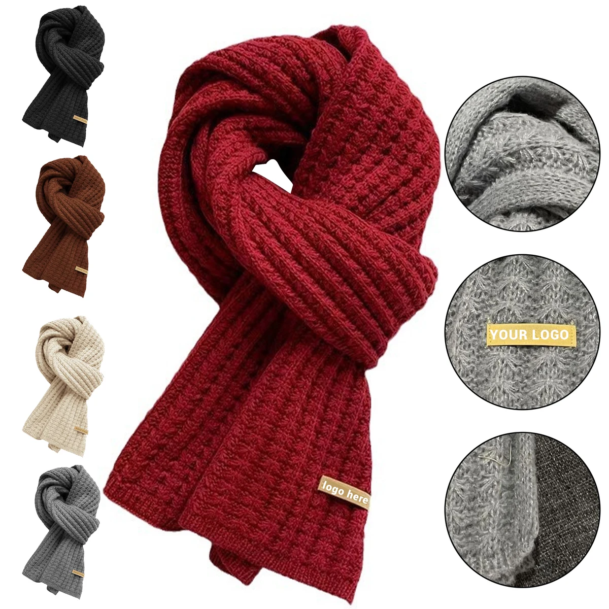 Patterned Knitted Scarf 1
