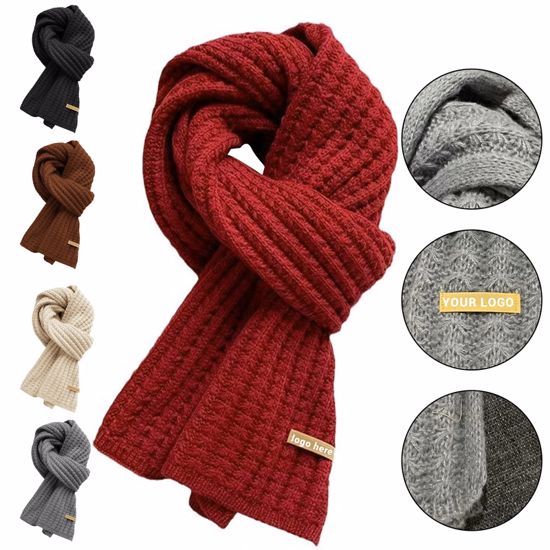 Patterned Knitted Scarf