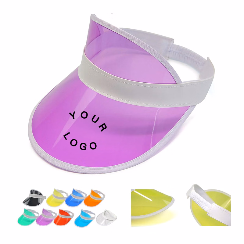 Breathable PVC Sun Visor Hat with Open Top Design