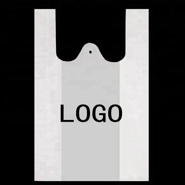 White Plastic Shopping T-shirt Bag (22.8 " x 15 " x 6.3 ") 1