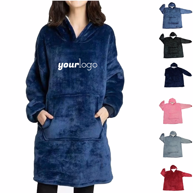 Luxury Sherpa Fleece Oversized Wearable Blanket Hoodie
