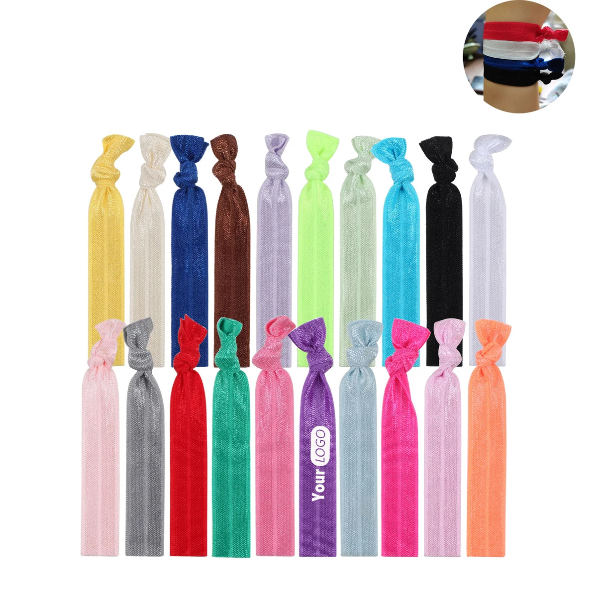 Vibrant Elastic Knotted Hair Ties 1