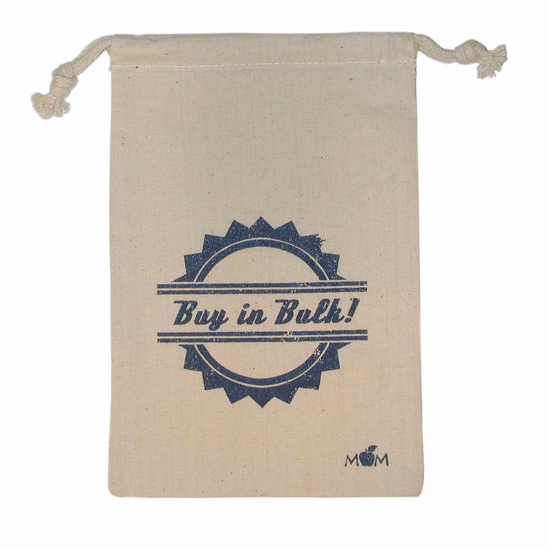 Weedy 100% Natural Cotton Drawstring Bag 6 x 9"