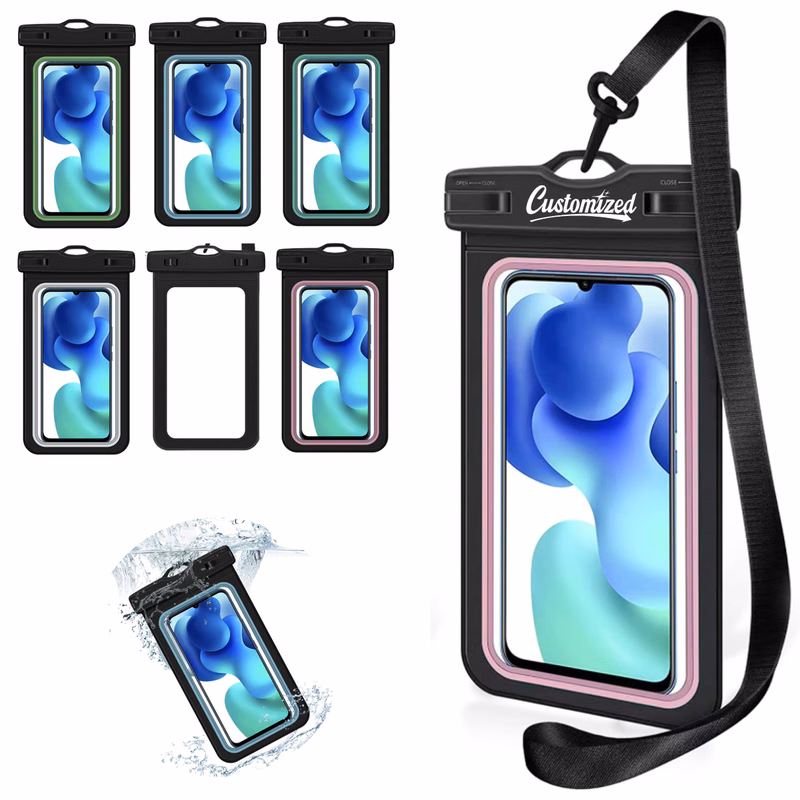Waterproof Phone Pouch with Lanyard and Touchscreen Window