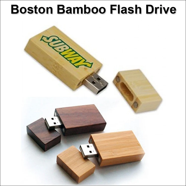 Boston Bamboo Flash Drive / USB - 1 GB 1