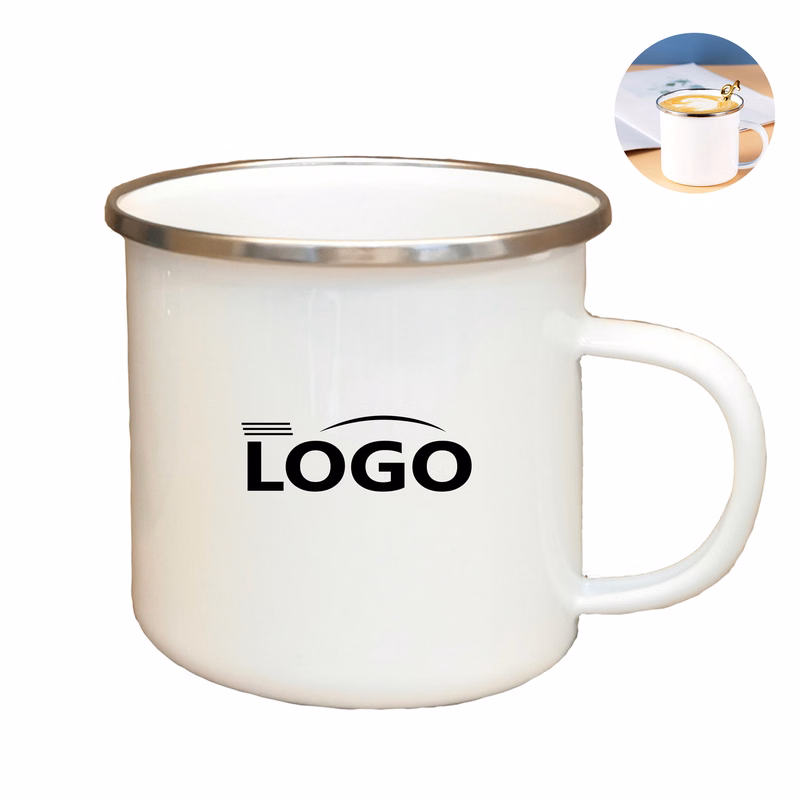 Classic White Enamel Camping Mug