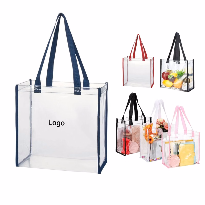 MOQ50 11.8" Square Transparent Tote Bag