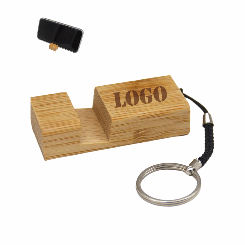 Wooden Keychain Phone Holder