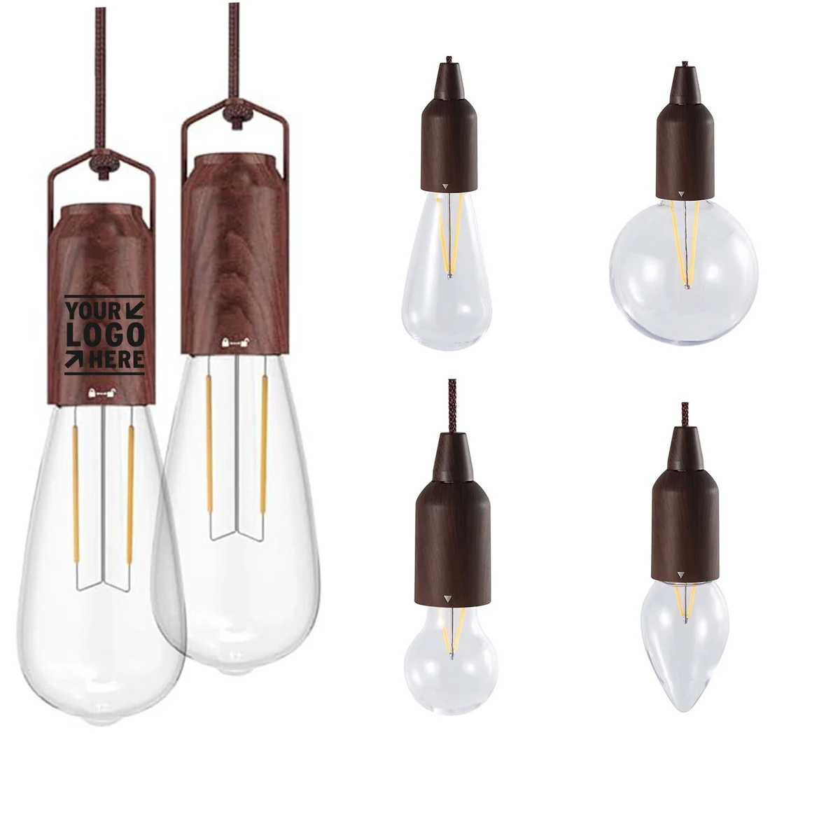 Rechargeable Warm Tent Light Bulb Portable Outdoor Hanging Vintage LED Camping Emergency Lantern 1