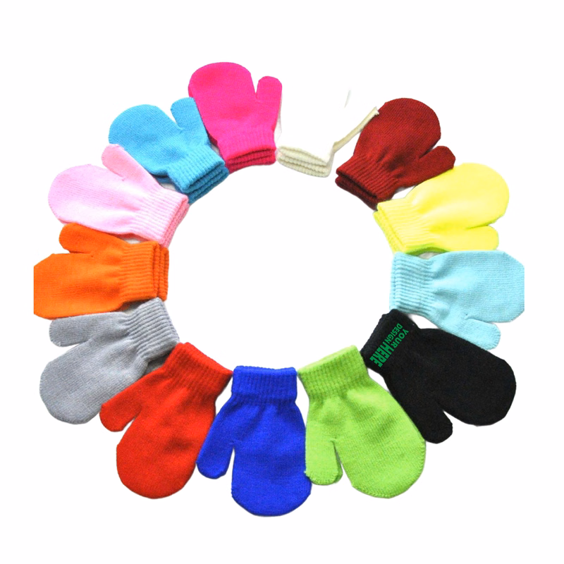 MOQ50 Custom Baby Winter Knitted Mittens