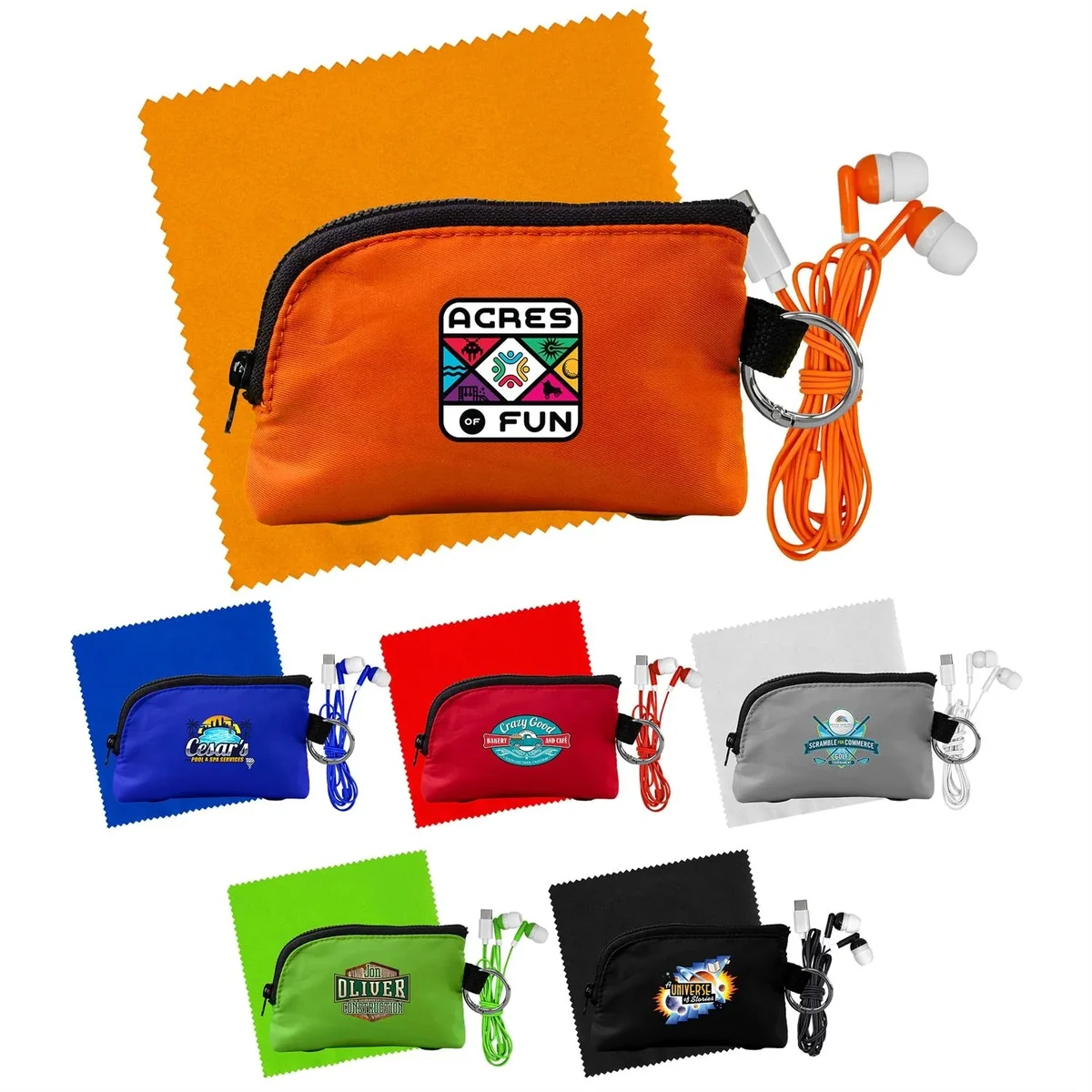 Zip Around Cloth & Ear Bud Kit 1
