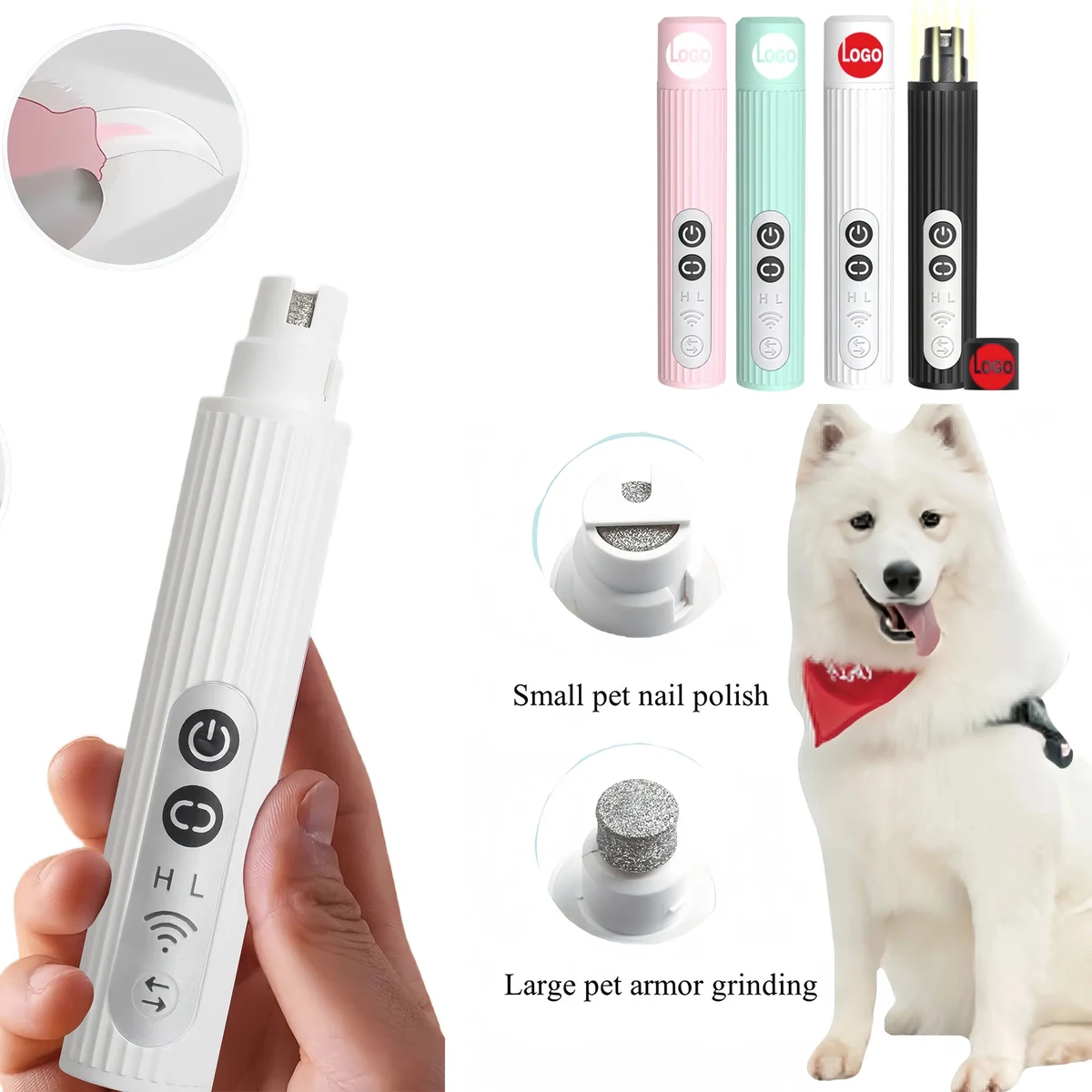 Professional Pet Nail Grinder With LED Light And Type C Port 1