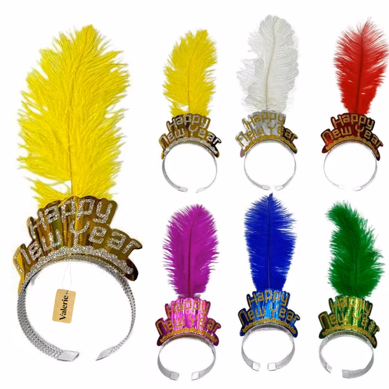 Happy New Year Feather Headband