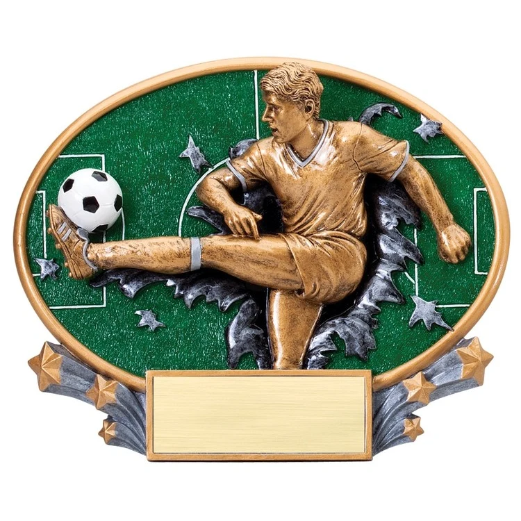 Soccer Male Xplosion Oval Resin Award 1