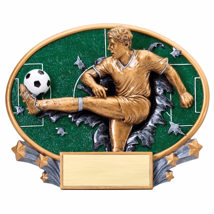 Soccer Male Xplosion Oval Resin Award