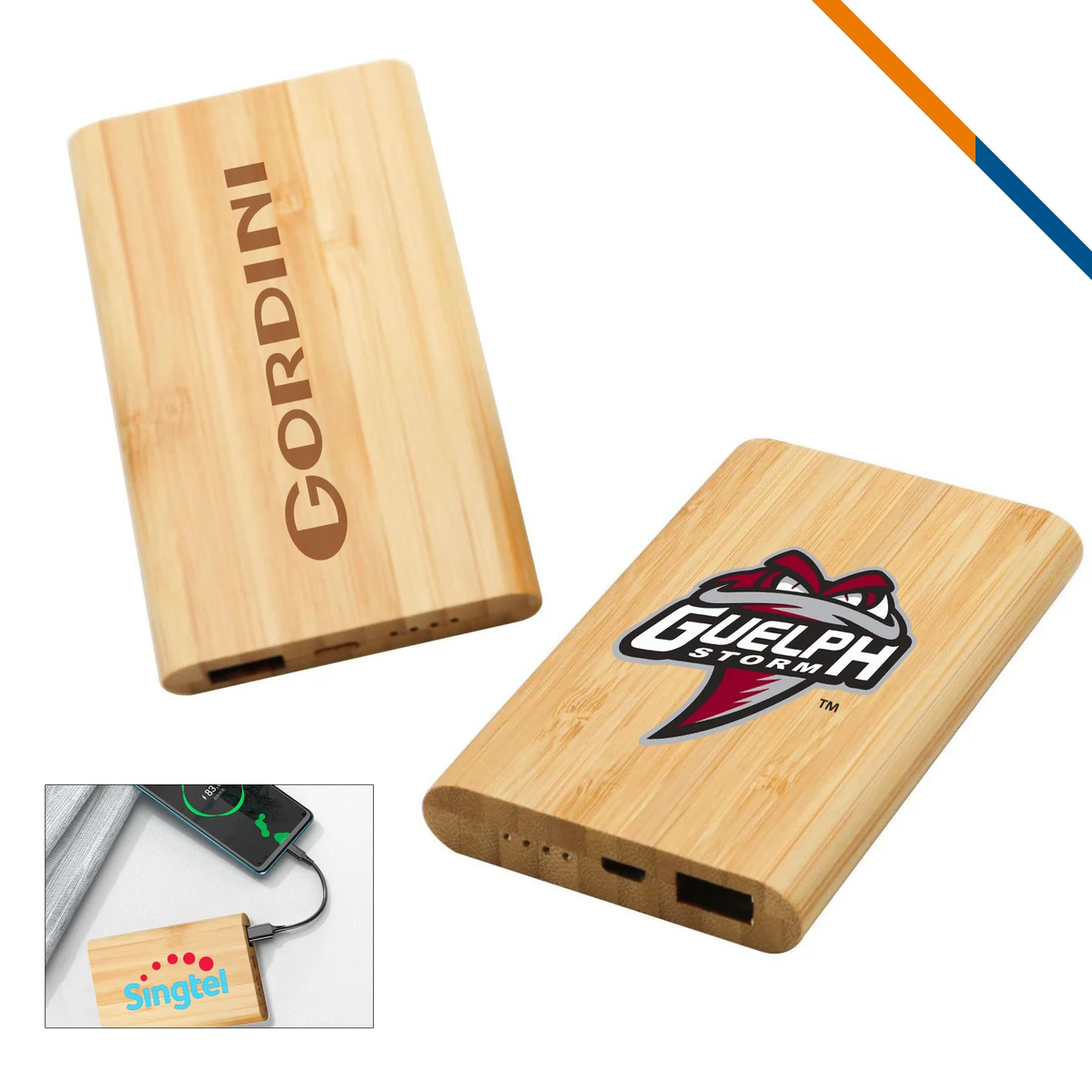 Achernar Bamboo Power Bank - 5000mAh 1