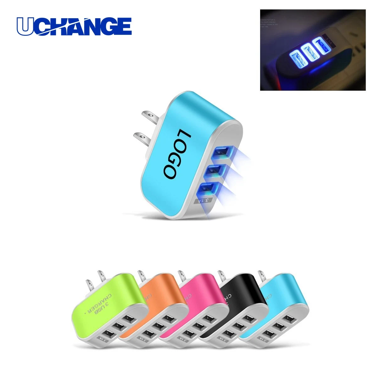 USB LED Luminous Charger 1