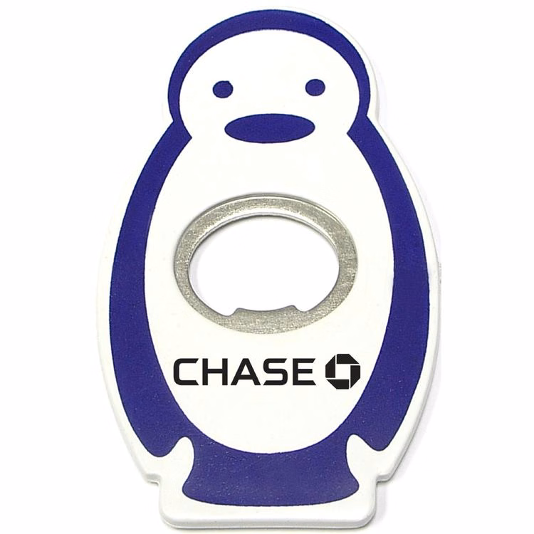 Jumbo size penguin shape magnetic bottle opener