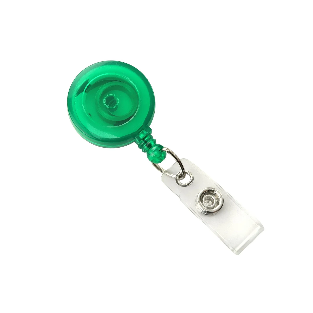 Custom Round Translucent Plastic Badge Reel (Green) 1