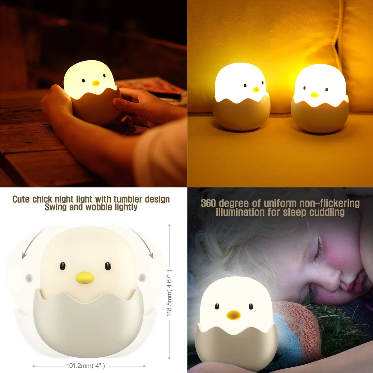 Led Night Light Egg Chick Shape Night Lamp 1