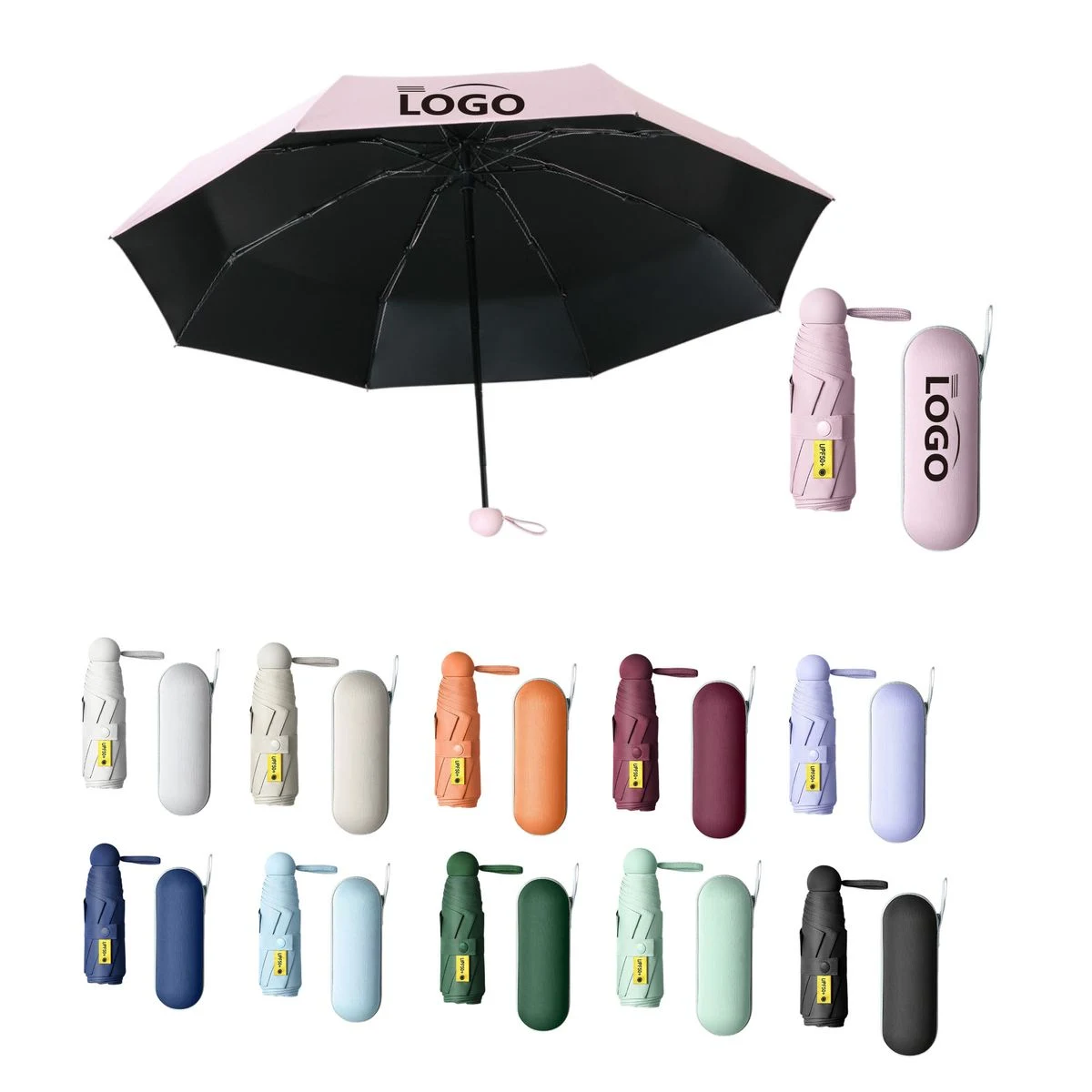 Mini Black Coated UV Protection Umbrella 1