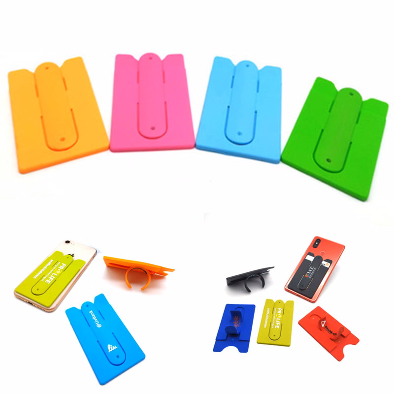 Two Function Silicone Phone Holder/Wallet