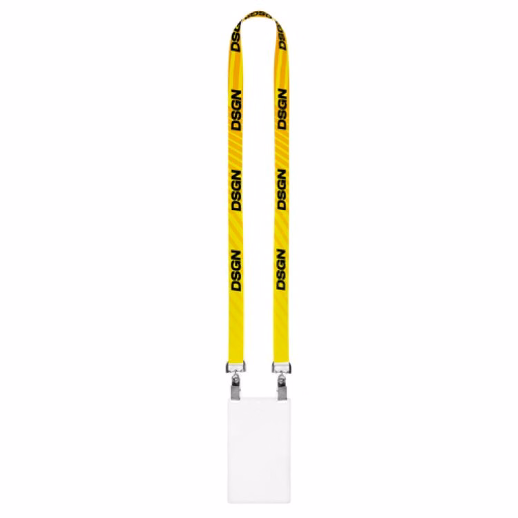 " Full Color Satin Finish Lanyard w/Open 2-End Attachments - Standard Production