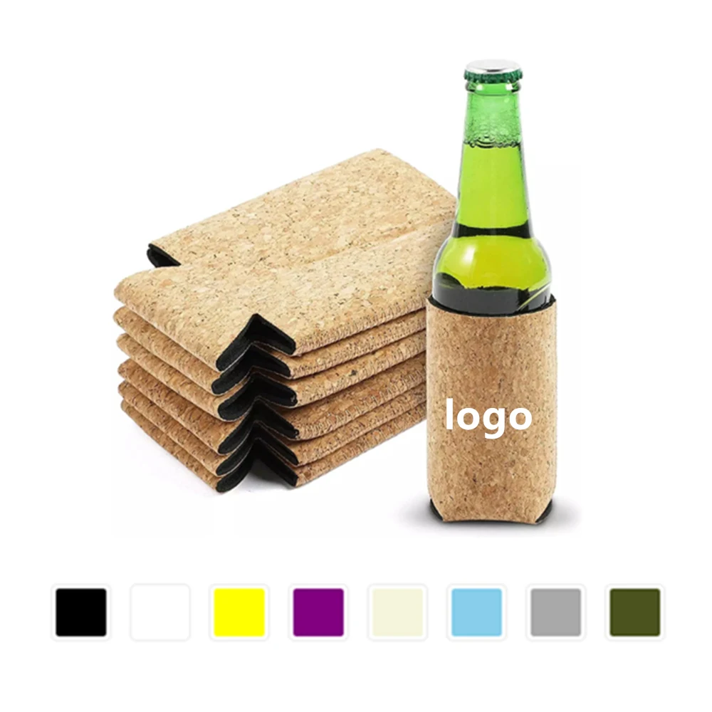 Brown Paper Style Neoprene Slim Can Coolie, custom can cooler with logo imprint 1