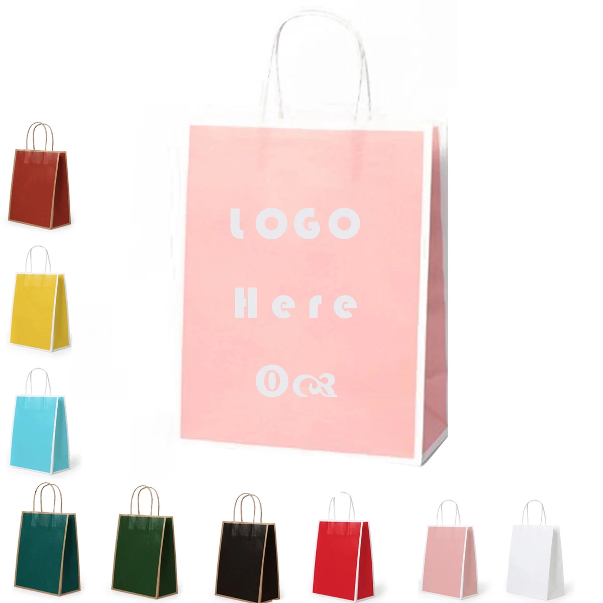 Colorful Handle Kraft Bag 1