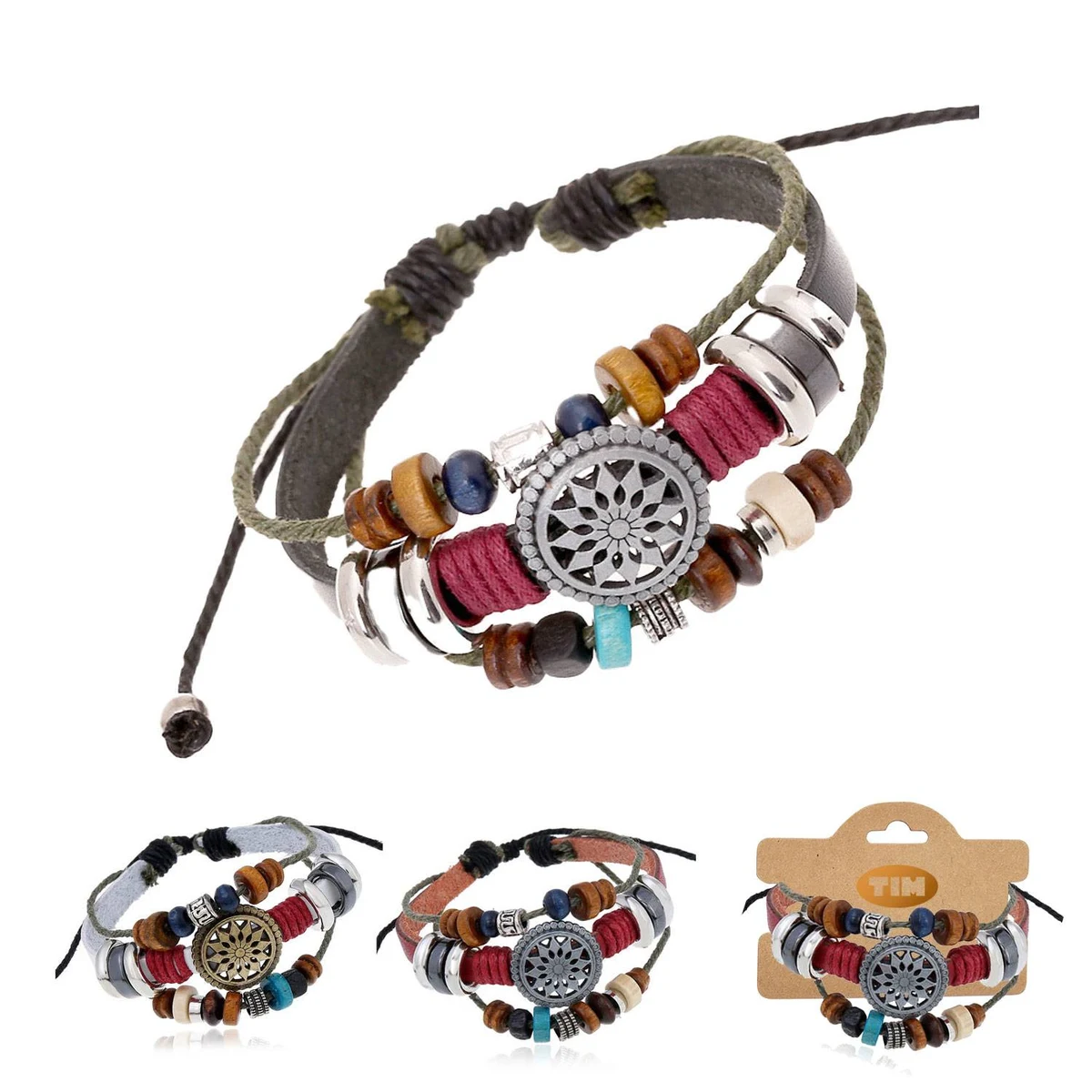 Women Bohemia Wind Beaded Multilayer Hand Woven Bracelet 1