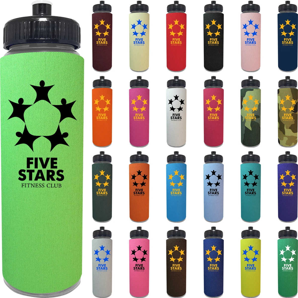 25 oz. Freedom Bottle with One Color Sleeve 1