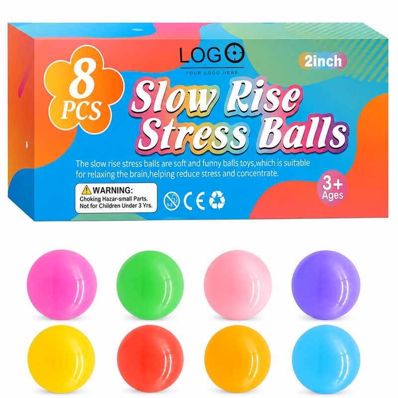 8PCS Colorful 2.4-Inch Flour Ball Squeeze Toys