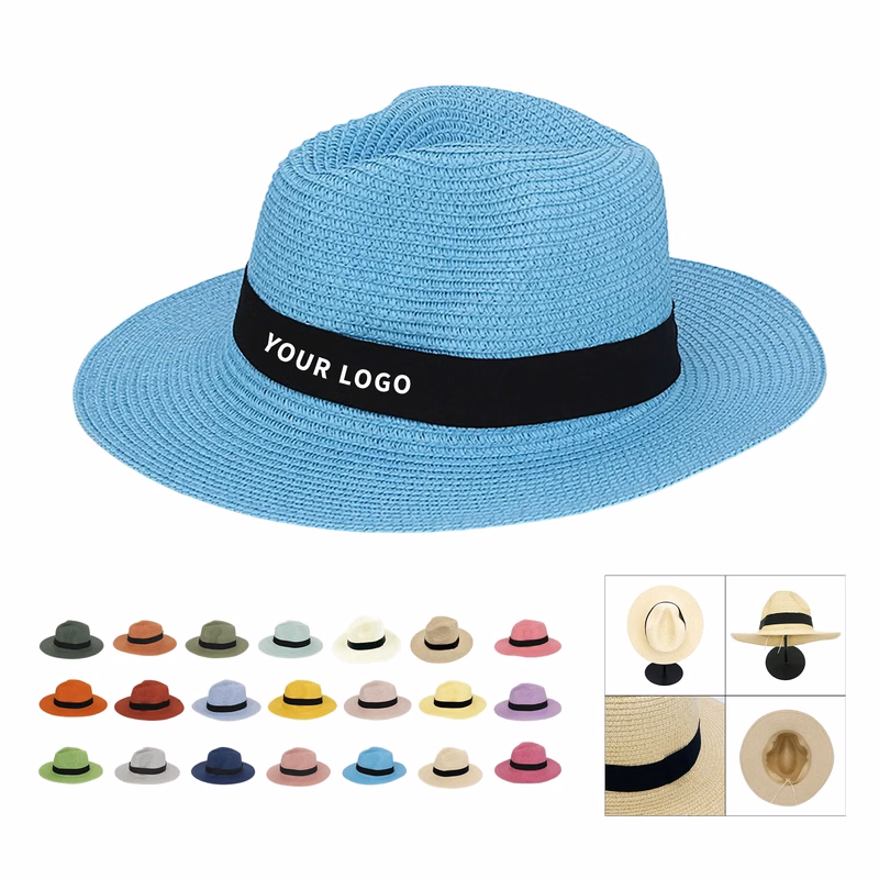 Handwoven Paper Straw Panama Hat for Travel Summer