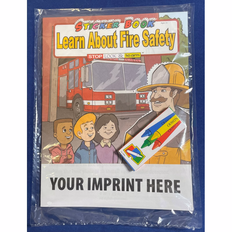 STICKER BOOK SET - Learn About Fire Safety Sticker Book Fun Pack