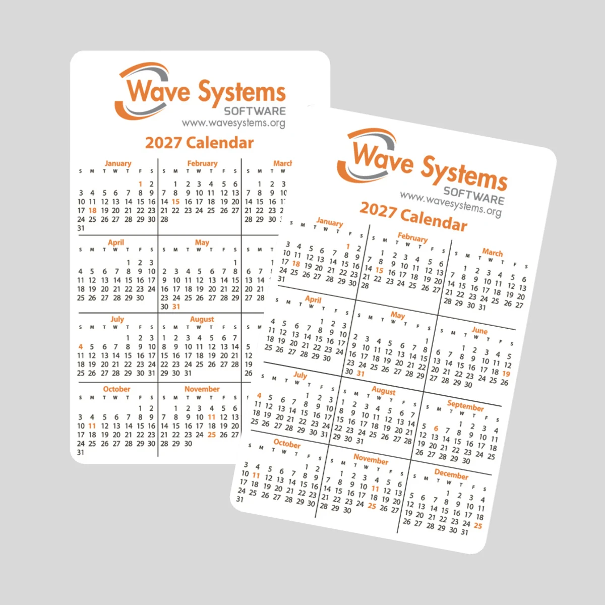 Calendar Card (Wallet Card) 1