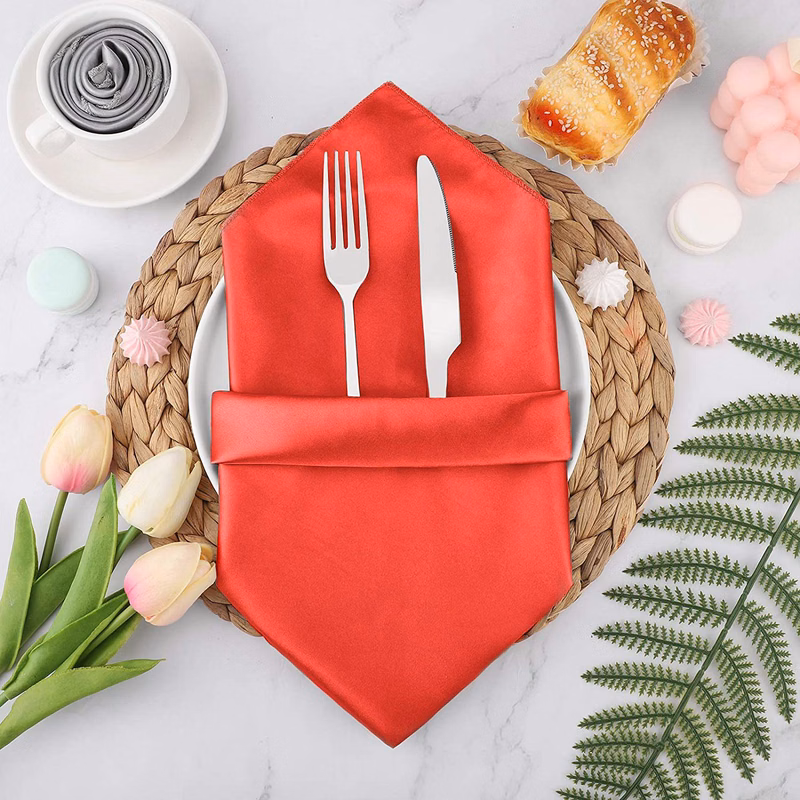 17"x17" Washable Hotel Restaurant Polyester Dinner Napkins
