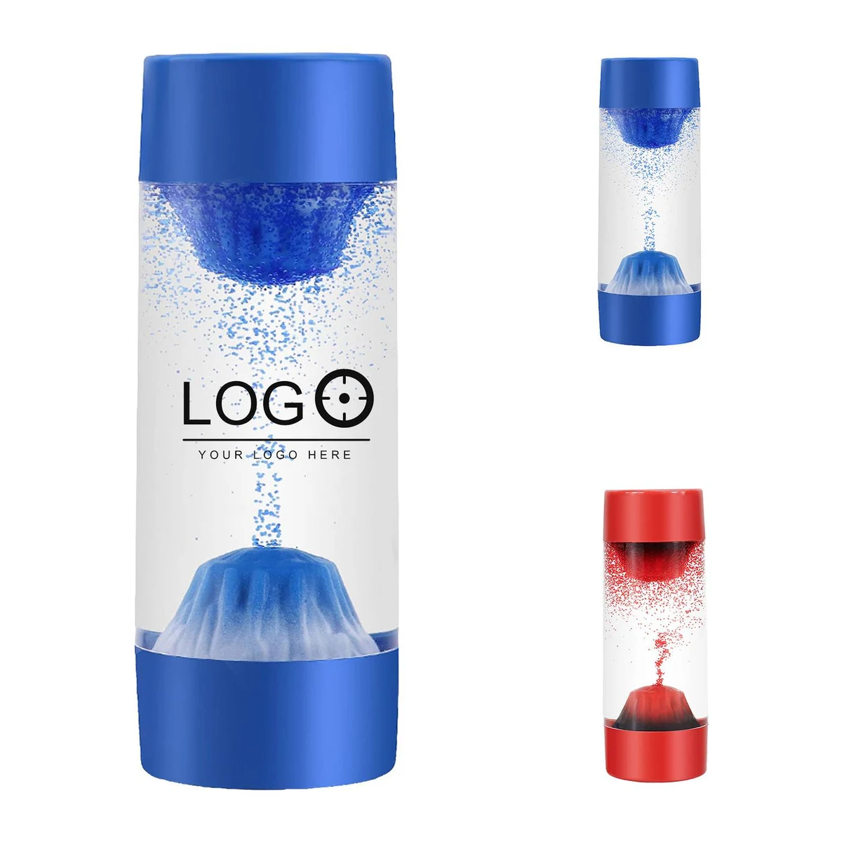 Double-Ended Volcano Acrylic Hourglass Ornament 1