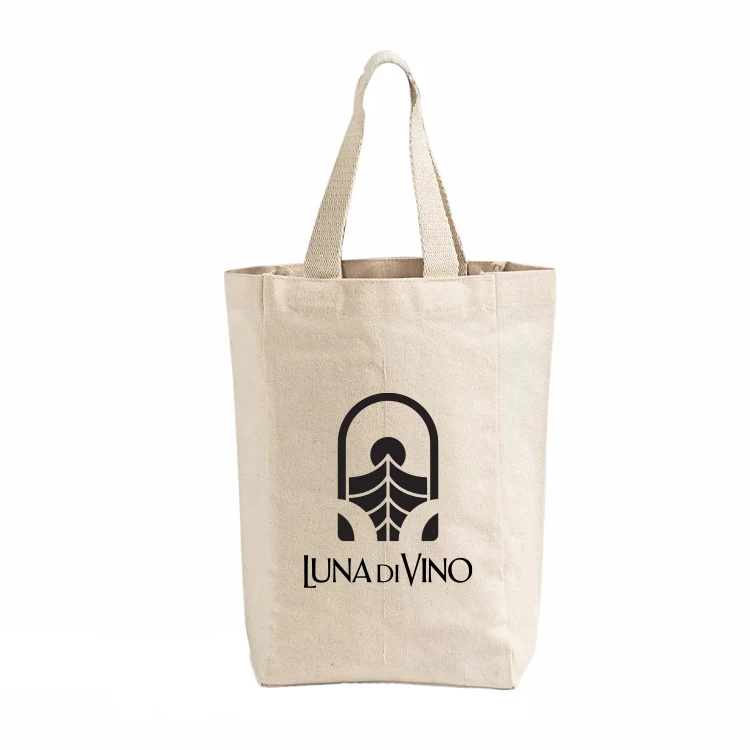 Cottonwood Canvas Double Wine Tote Bag, custom tote bag with logo imprint 1